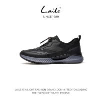 Laile莱乐|网布透气商务运动真皮轻便舒适男运动鞋